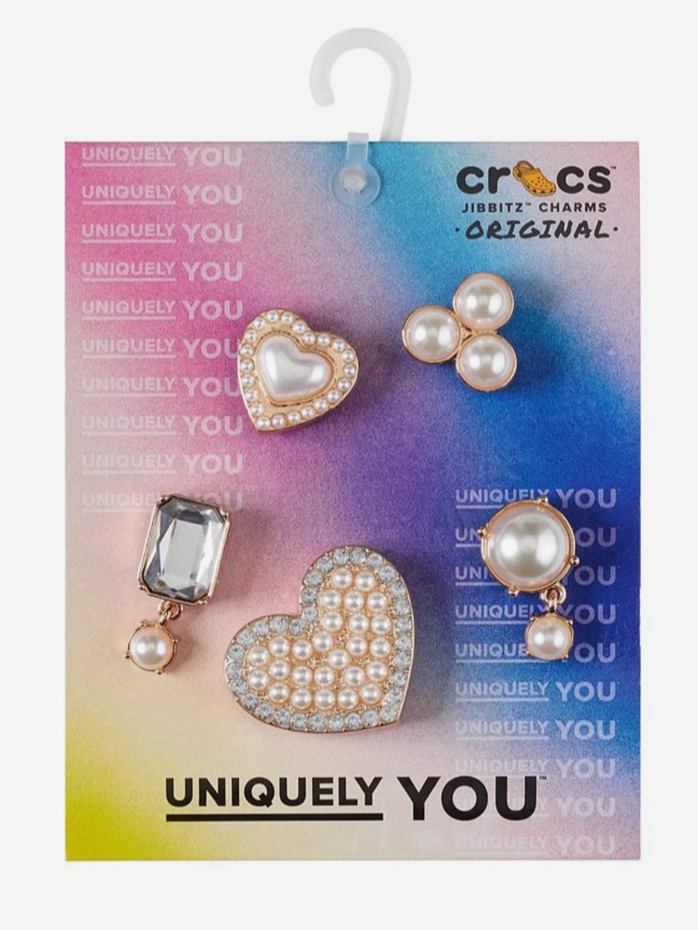 CROCS Uniquely You Pearly Heart & Jewel Jibbitz Set